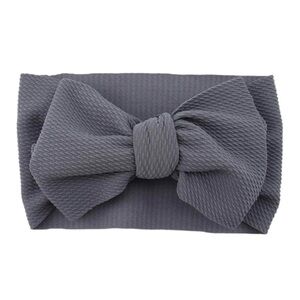 Dark Gray Soft Big Bow Headband